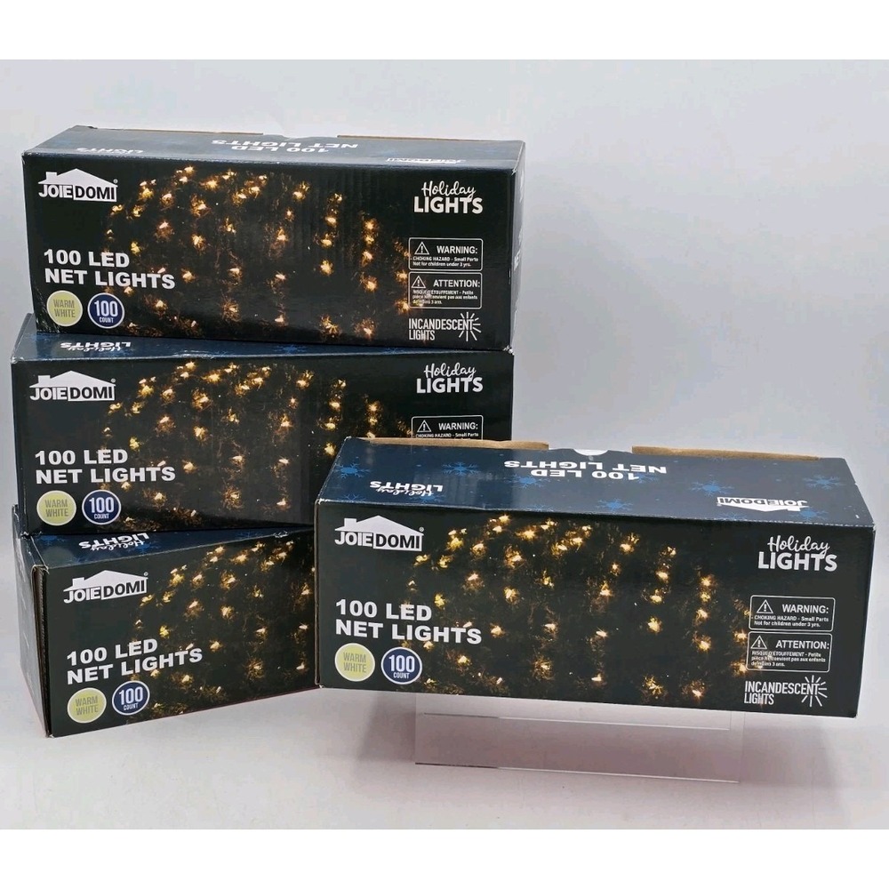 4 Pack Home Accents 100 Count Warm White Mini LED Net Lights‎ Wedding Party Xmas